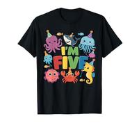 I'm Five 5th Birthday Party Sea Animals Ocean Creatures T-Shirt