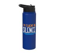 Im Fluent in Silence Introvert Stainless Steel Insulated Water Bottle