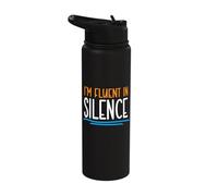 Im Fluent in Silence Introvert Stainless Steel Insulated Water Bottle