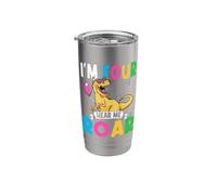 I'm Four Hear Me Roar 4 Year Old T-Rex Dinosaur 4th Birthday Stainless Steel Insulated Tumbler