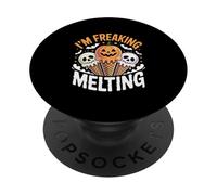 I'm Freaking Melting Funny Halloween Ice Cream Joke PopSockets Adhesive PopGrip