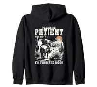 I'm from the 1900,Wetsern Movie Lover,Lone Cowboy on a Horse Zip Hoodie
