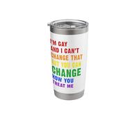 I'm Gay Accept Me LGBTQ+ Pride Equality Stainless Steel Insulated Tumbler