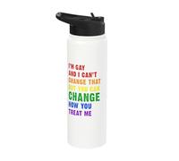 I'm Gay Accept Me LGBTQ+ Pride Equality Stainless Steel Insulated Water Bottle