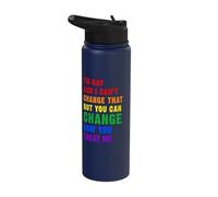 I'm Gay Accept Me LGBTQ+ Pride Equality Stainless Steel Insulated Water Bottle