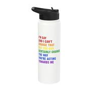 I'm Gay Accept Me LGBTQ+ Pride Equality Stainless Steel Insulated Water Bottle