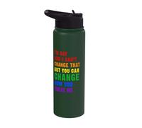 I'm Gay Accept Me LGBTQ+ Pride Equality Stainless Steel Insulated Water Bottle