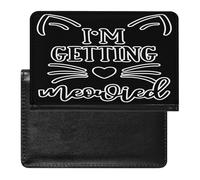 I'm Getting Meowied Passport Holder Travel Wallet Case Cover with Card Slot for Women Men