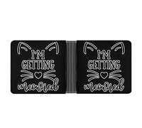 I'm Getting Meowied Printed Bifold Wallet with Hidden Compartments Pocket Money and Credit Card Holder for Men Women