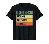 I'm Gibson Doing Gibson Things Funny Personalized Quote Value Graphic T-Shirt, Men, Black, XL