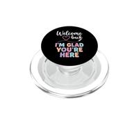 Im Glad Youre Here Pastel Friendly Message PopSockets PopGrip for MagSafe