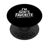 I'm God's Favorite Christian Religious Church PopSockets Adhesive PopGrip
