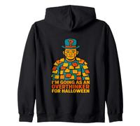 Im Going As An Overthinker For Halloween Funny Anxiety Zip Hoodie