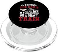 I'm Going Off The Rails On A Gravy Train PopSockets PopGrip for MagSafe