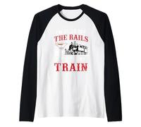 I'm Going Off The Rails On A Gravy Train Raglan Baseball Tee