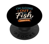 I'm Going Out To Fish John 21 3 - Vintage Christian PopSockets Adhesive PopGrip