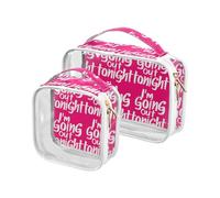 I'm Going Out Tonight Hot Pink Toiletry Bag Small TSA Approved Water-Resistant Makeup Bag Organizer Men’s Shaving kit