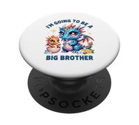 Im Going to Be A Big Brother Cute Dragon Sibling Baby Reveal PopSockets Adhesive PopGrip