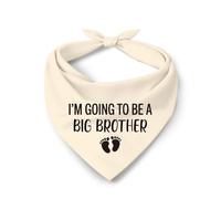 I'M Going To Be A Big Brother Gender Reveal Pregnancy Announcement Pet Triangle Scarves Durable Pets Dog Triangle Bibs Scarf Washable Dogs Neckerchief For Small Medium Large Dogs