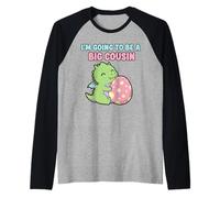 I'm Going to Be A Big Cousin Baby Reveal 2026 Dragon Boy Raglan Baseball Tee