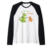 I'm Going to Be A Big Cousin Baby Reveal 2026 Dragon Boy Raglan Baseball Tee