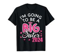 I'm Going to BE A Big Sister 2024 Pregnancy Announcements Value Graphic T-Shirt, Men, Black, XL