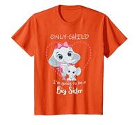 I'm Going to be a Big Sister 2026 Announce Pregnancy T-Shirt, Youth, Orange, Small
