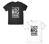 I'm Going to Be A Big Sister Again T-Shirt Birthday Gift Kids Tee Top White YM