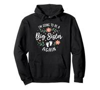 I'm Going to Be a Big Sister Again - Third Baby Announcement Pullover Hoodie