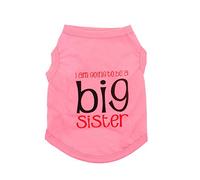I'M Going To Be A Big Sister Print Puppy Dog Vest T-Shirt Summer Sun Protection Sleeveless Tank Top Pet Outfit Clothes