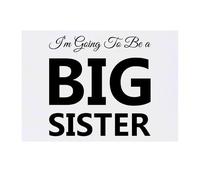 'Im Going To Be a BIG SISTER' Temporary Tattoo - Water Resistant, Skin-Safe, Non-Toxic Transfer (TO00079981)