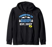 I'm Going to Be A Daddy 2027 Funny Promoted to Dad Est. 2027 Zip Hoodie