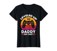 I'm Going to Be A Daddy 2027 Vintage Leveling Up to Dad 2027 Value Graphic T-Shirt, Women, Black, L