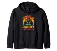 I'm Going to Be A Daddy 2027 Vintage Leveling Up to Dad 2027 Zip Hoodie