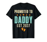 I'm Going to Be A Daddy 2027 Vintage Promoted to Dad 2027 Value Graphic T-Shirt, Men, Black, S