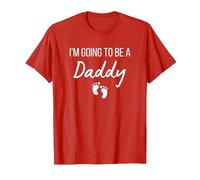 I'm Going to Be A Daddy Pregnancy Announcement New Dad T-Shirt, Men, Red, Small