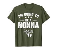 I'm Going to Be A Nonna Again Promoted to Nonna Again 2022 T-Shirt, Men, Olive Green, 3X-Large