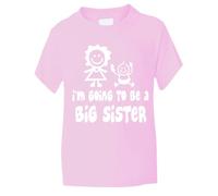 I'm Going to Be Big Sister Funny Girls T-Shirt Baby Birthday Gift 12-13 Pink