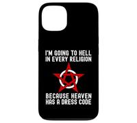 I'm Going To Hell In Every Religion Cool Atheism Agnostic Case for iPhone 13