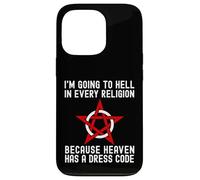 I'm Going To Hell In Every Religion Cool Atheism Agnostic Case for iPhone 13 Pro