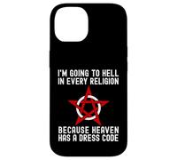 I'm Going To Hell In Every Religion Cool Atheism Agnostic Case for iPhone 14