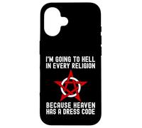 I'm Going To Hell In Every Religion Cool Atheism Agnostic Case for iPhone 16