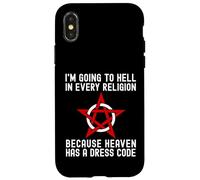 I'm Going To Hell In Every Religion Cool Atheism Agnostic Case for iPhone X/XS
