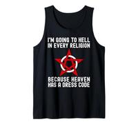 I'm Going to Hell in Every Religion Cool Atheism Agnostic Tank Top