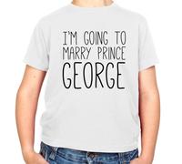 I'm Going to Marry Prince George - Childrens/Kids Crewneck T-Shirt - White - L (9-11 Years)