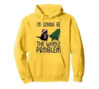 I'm Gonna Be The Whole Problem Christmas Cat Pullover Hoodie