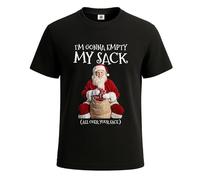 I'm Gonna Empty My Sack Santa Christmas T-Shirt for Mens Xmas Novelty Tee Top