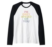 I'm Grey Ahead of You Funny UFO Sci-Fi Pun Raglan Baseball Tee