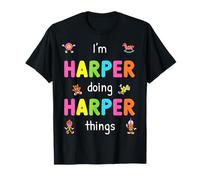 I'm Harper Doing Harper Things Cute Design For Kids Name T-Shirt