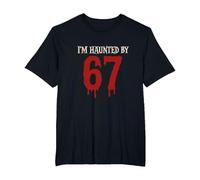 I'm Haunted by 67 Funny Creepy Halloween Six Seven T-Shirt, Men's Big and Tall, Black, 3X Tall